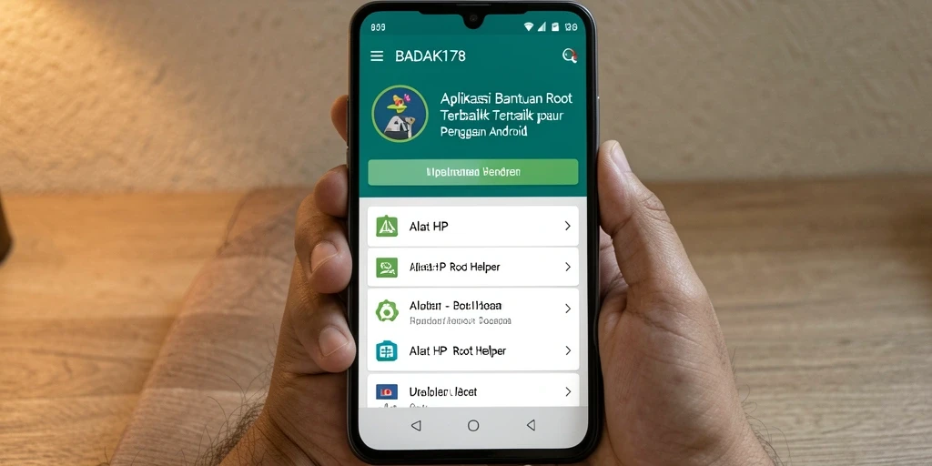 Tampilan antarmuka BADAK178 yang sederhana dan mudah digunakan.