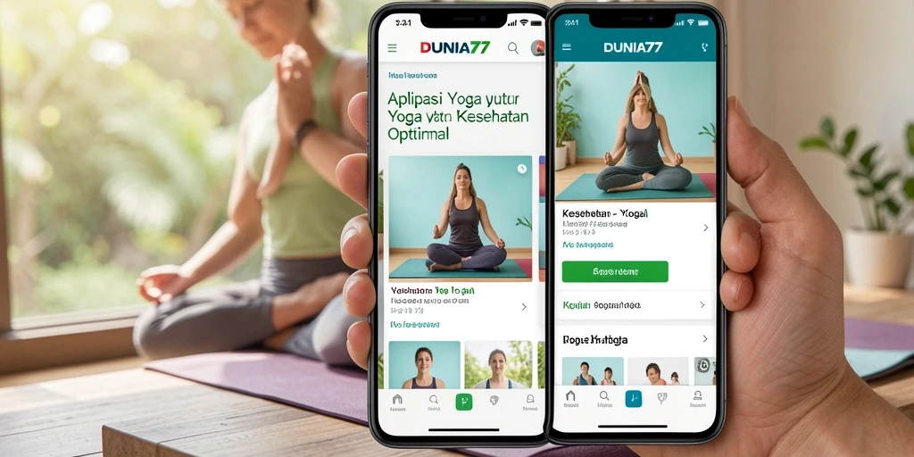 Antarmuka DUNIA77 yang intuitif untuk praktik yoga yang efektif.