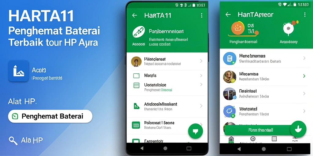 Antarmuka HARTA11 menampilkan grafik penggunaan baterai yang informatif dan mudah dipahami.