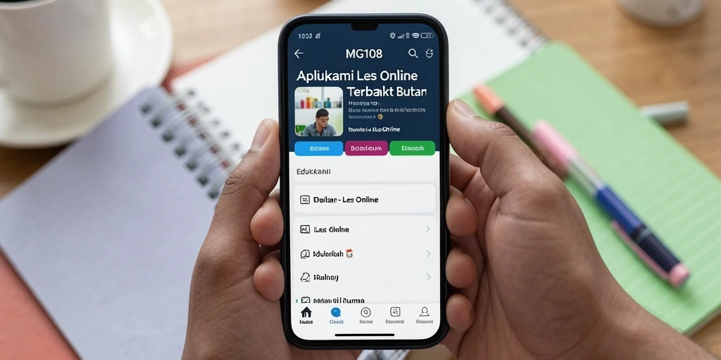 Antarmuka MG108 yang mudah digunakan untuk belajar online.